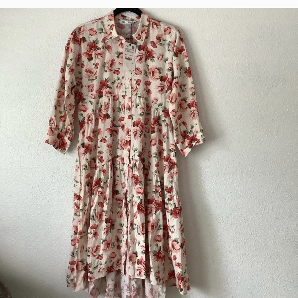 Zara floral print dress